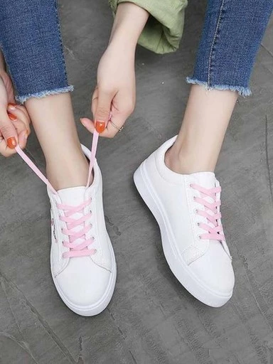 Girls with hot sale white shoes