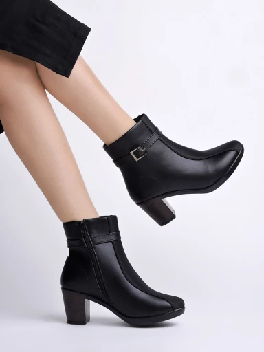 Black smart outlet ankle boots