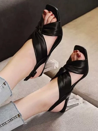 Pkkart black shop block heels